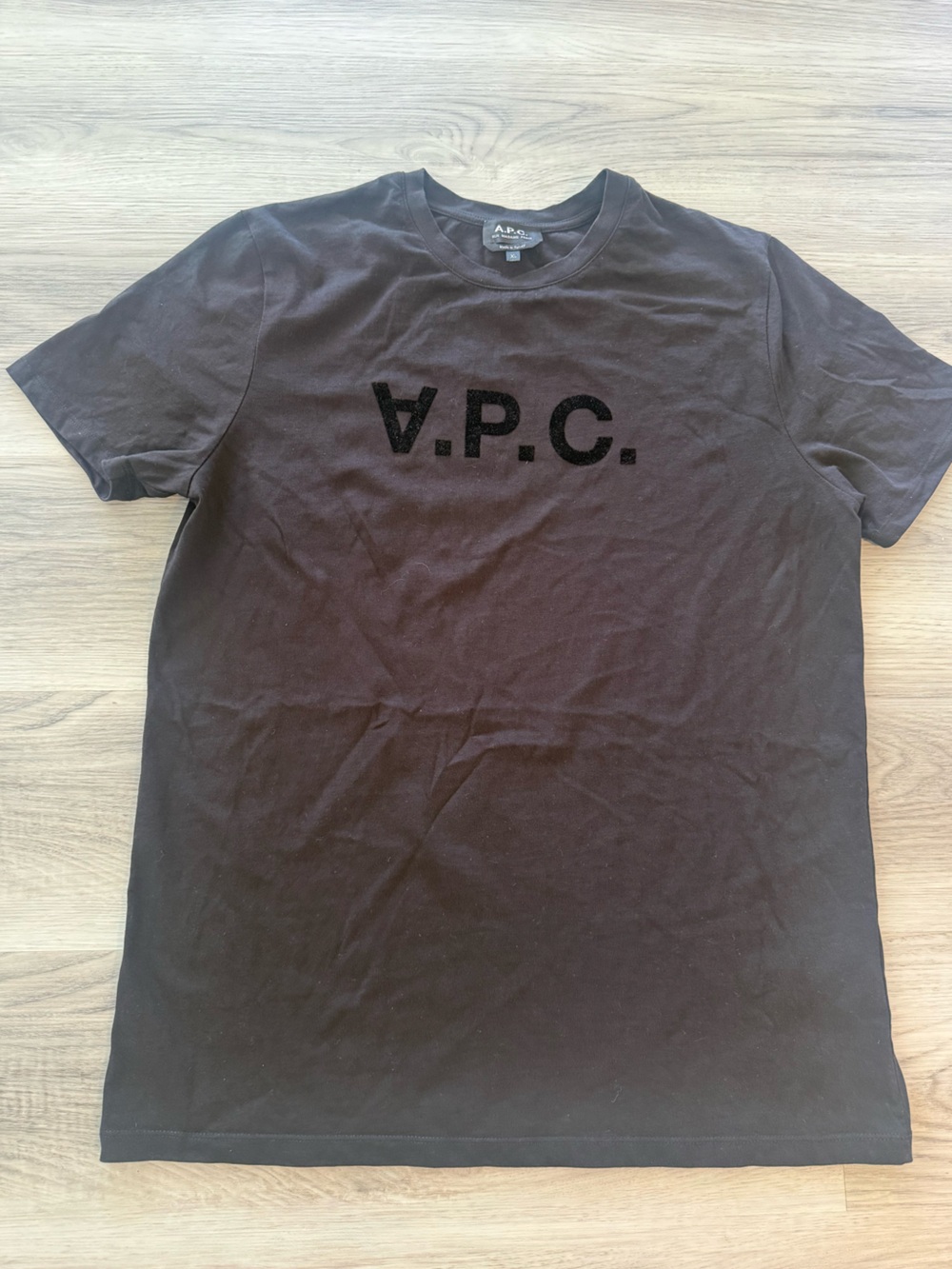 A.P.C. Black Short Sleeve Logo Tee